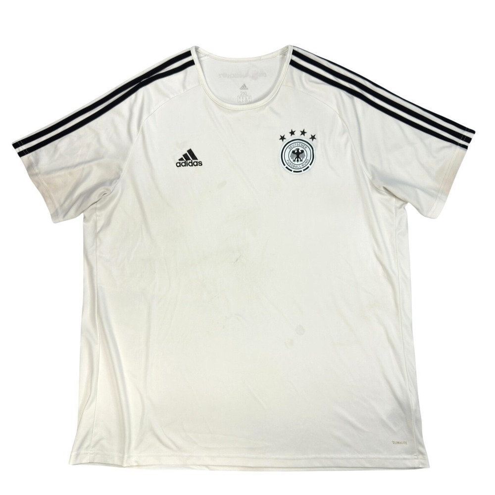 Adidas Germany Training Jersey Mens Size XXL Climalite‎ Warm Up Soccer White